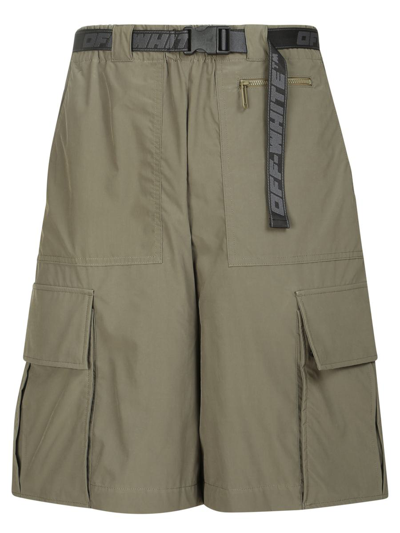 Shop Off-white Shorts In Green