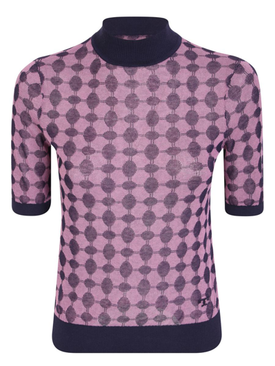 Tory Burch Cotton Knitwear In Purple