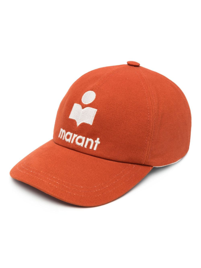 Shop Isabel Marant Logo-embroidered Baseball Cap In Brown