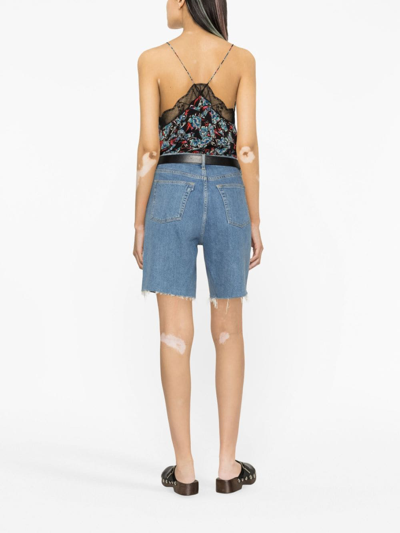 Shop Zadig & Voltaire Christy Floral-print Silk Camisole In Black