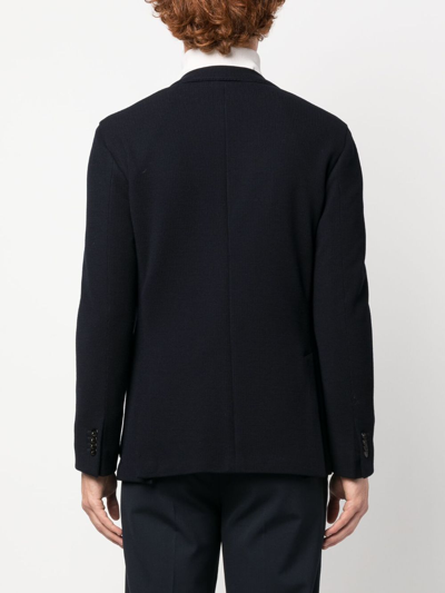 Shop Boglioli Double-breasted Buttoned Blazer In Blue