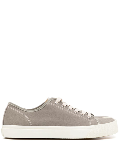 Shop Maison Margiela Tabi Lace-up Sneakers In Grey