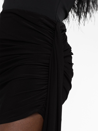 Magda Butrym Draped Asymmetric Miniskirt In Black