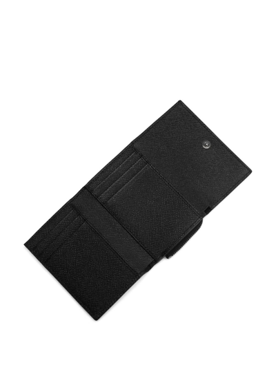 Dolce & Gabbana Logo-plaque Leather Wallet In Black