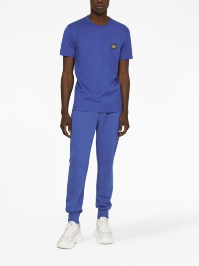 Shop Dolce & Gabbana Dg Essentials Crew-neck T-shirt In Blue