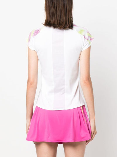 Mizuno Logo-print V-neck T-shirt In White