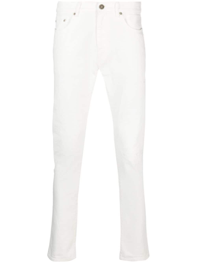 Shop Pt Torino Low-rise Skinny-cut Jeans In White