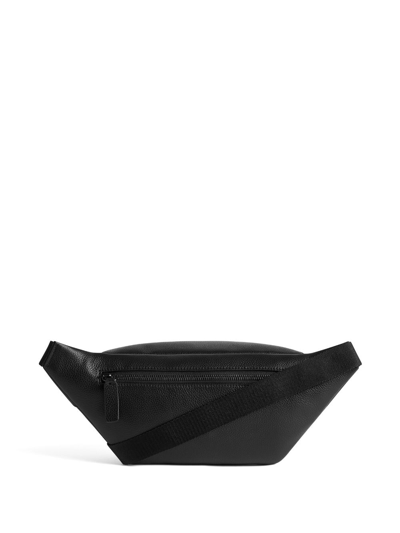 Dsquared2 Logo-print Leather Belt Bag In Black