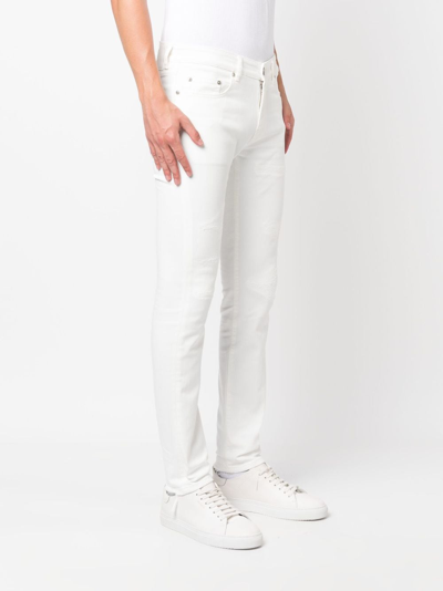 Pt Torino Low-rise Skinny-cut Jeans In White