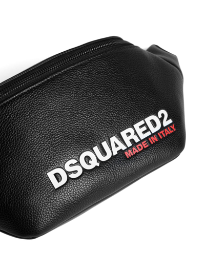 Shop Dsquared2 Logo-print Leather Belt Bag In Black