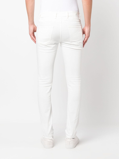 Shop Pt Torino Low-rise Skinny-cut Jeans In White