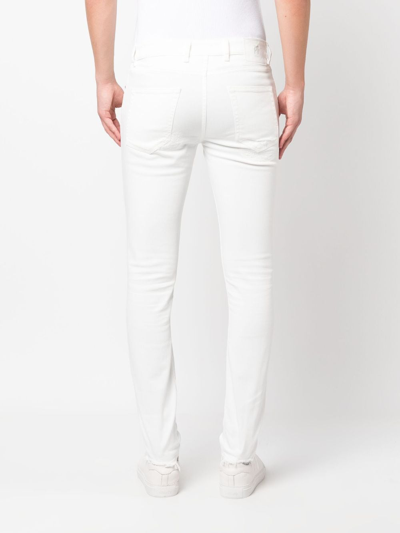 Pt Torino Low-rise Skinny-cut Jeans In White
