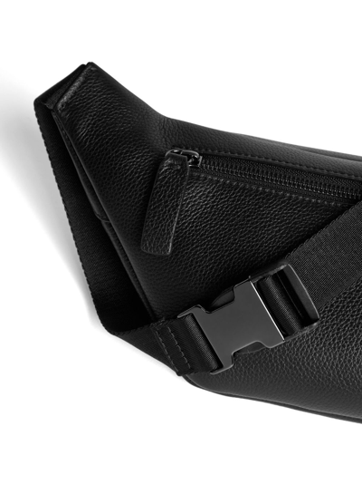 Dsquared2 Logo-print Leather Belt Bag In Black
