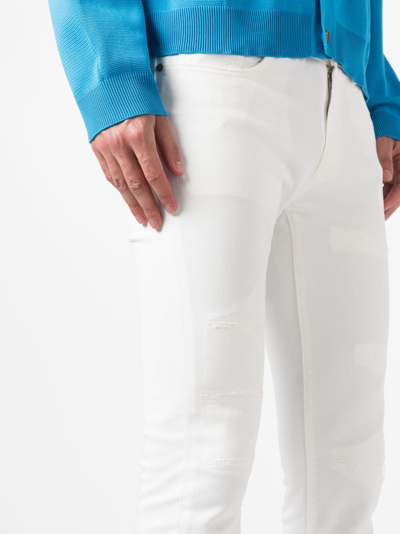 Shop Pt Torino Low-rise Skinny-cut Jeans In White