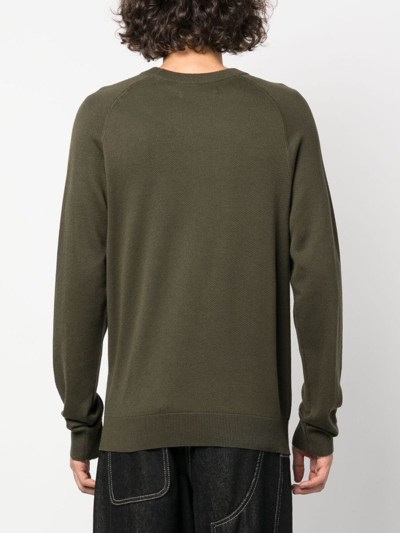 Shop Zadig & Voltaire Thomaso Logo-intarsia Knitted Jumper In Green