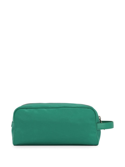 Shop Dolce & Gabbana Nero Logo-print Wash Bag In Green