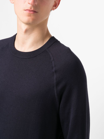 Zadig & Voltaire Thomaso Logo-intarsia Knitted Jumper In Blue