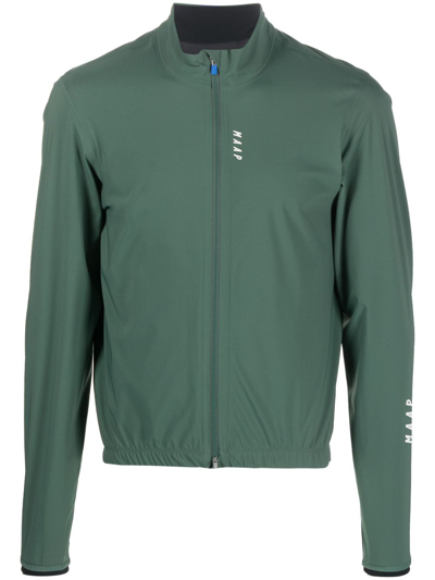Shop Maap Prime Logo-print Zip-up Jacket In Green