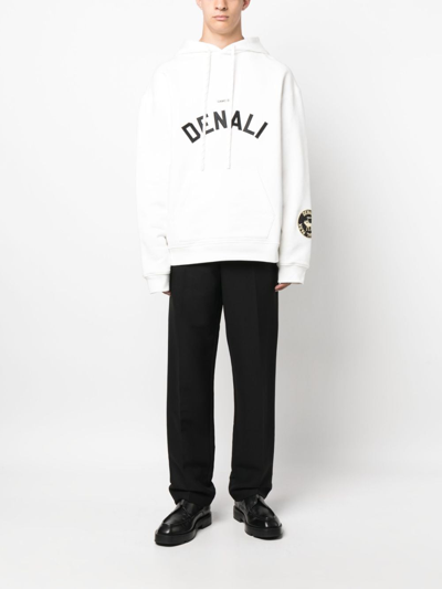 ★OAMC★ Denali Logo Drawstring Hood Off White 23A28OAY19COT Oamc Denali Hooded Sweatshirt In Off-white | ModeSens