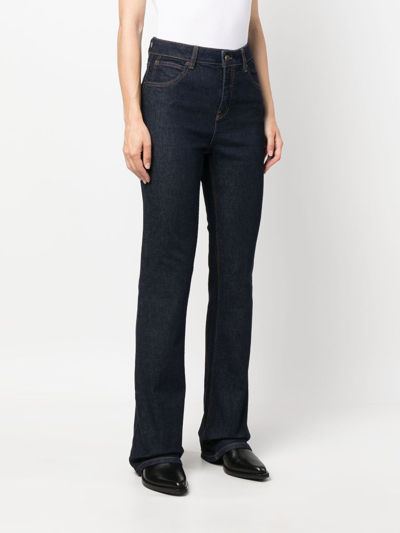 Shop Zadig & Voltaire Emile High-waisted Flared Jeans In Blue