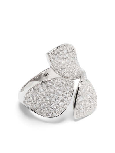 Shop Pasquale Bruni 18kt White Gold And Diamond Giardini Segreti Ring In Silver