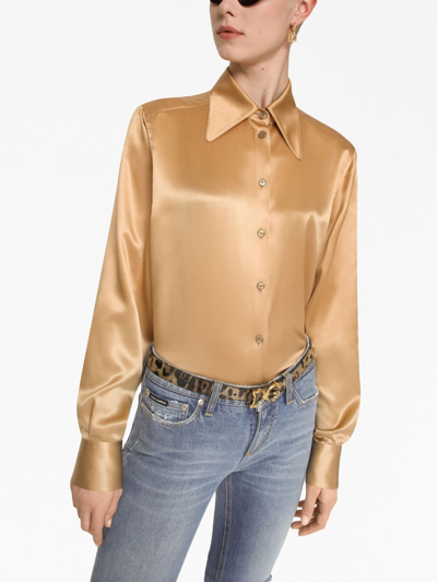 Dolce & Gabbana Dg-buckle Leopard-print Belt In Brown