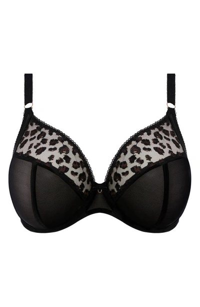 Shop Elomi Namrah Underwire Plunge Bra In Jet