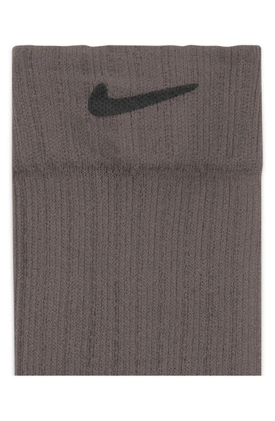 Shop Nike Sheer Cushioned Crew Socks In Ironstone/ Black
