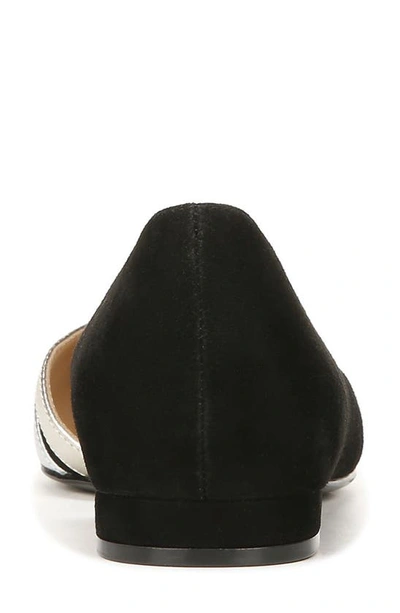 Shop Naturalizer Henrietta Half D'orsay Pointed Toe Flat In Black Suede