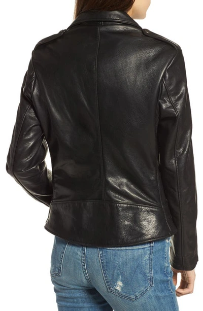 Schott Lightweight Leather Jacket In Black