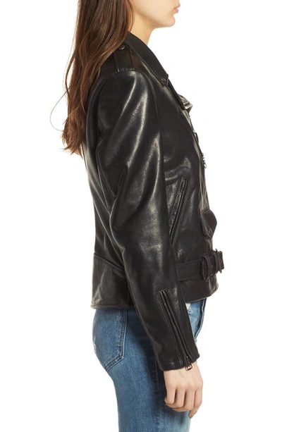 Schott Lightweight Leather Jacket In Black