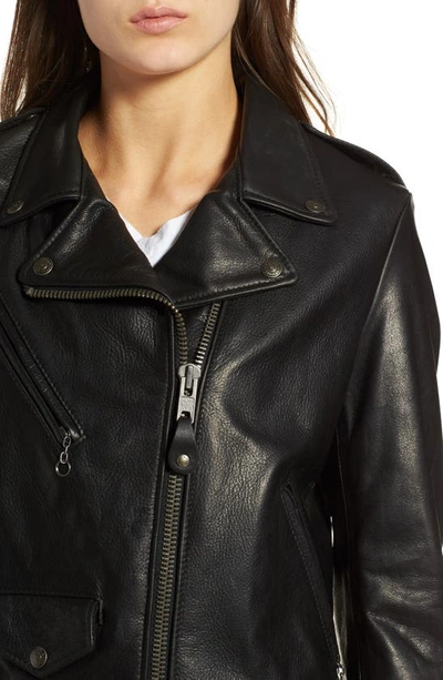 Schott Lightweight Leather Jacket In Black