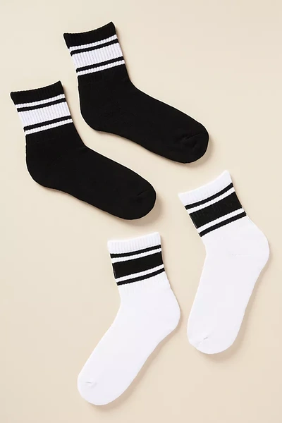 Shop By Anthropologie Set Of Two Athletic Socks In Grey
