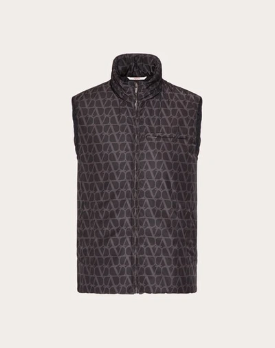 Shop Valentino Nylon Vest With Toile Iconographe Print In Black