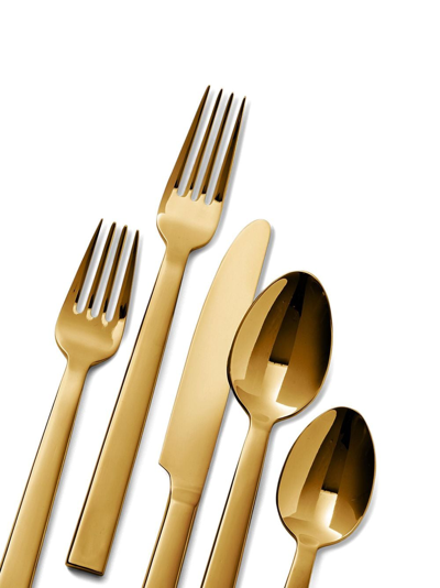 Shop Ralph Lauren Academy Five-piece Cutlery Set In Gold
