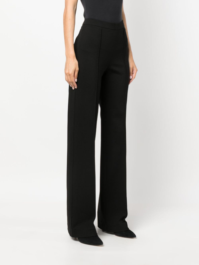 Twinset High-waisted Straight-leg Trousers In Schwarz