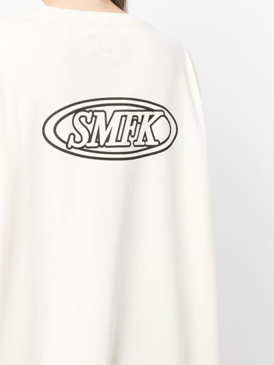 Shop Smfk Logo-print Cotton T-shirt In Gelb