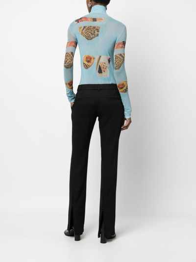 Acne Studios Low-waisted Flared Trousers In Schwarz