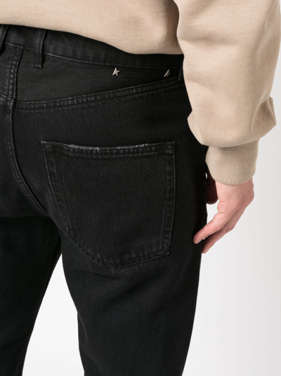 Shop Golden Goose Low-rise Straight-leg Jeans In Schwarz