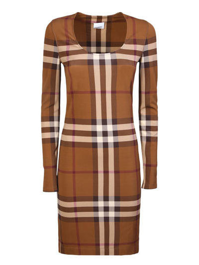 Shop Burberry Dresses In Brown