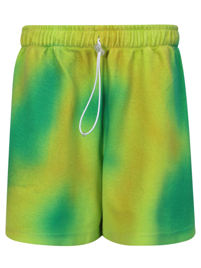 Bonsai Spray-dyed Basket Fit Shorts In Green