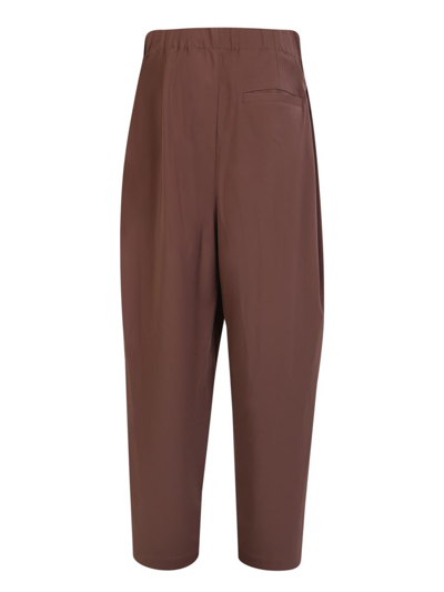 Shop Issey Miyake Trousers In Brown