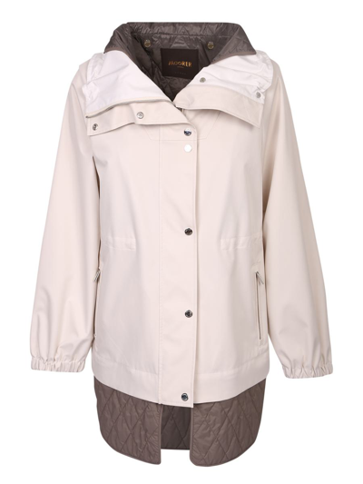 Shop Moorer Three-quarter Jacket In White