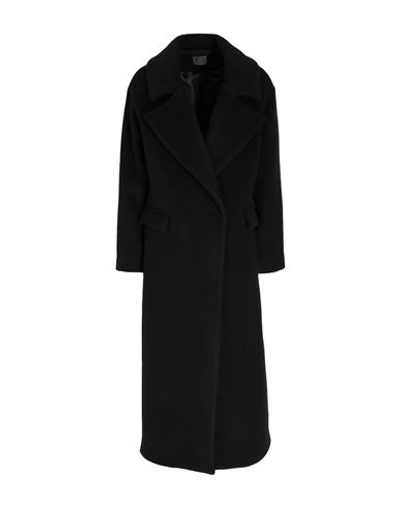 Shop 8 By Yoox Double-breasted Wool Coat Woman Coat Black Size 10 Wool, Polyamide