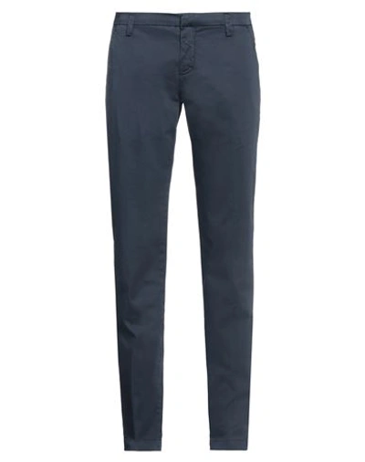 Shop Massimo Brunelli Man Pants Midnight Blue Size 30 Cotton, Elastane