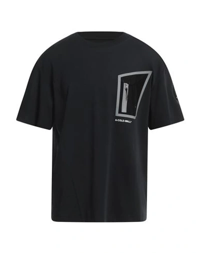 Shop A-cold-wall* Man T-shirt Black Size Xs Cotton, Elastane, Polyamide