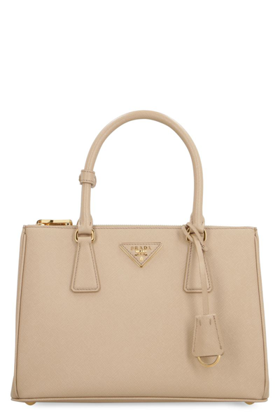 Sand Beige Prada Double Saffiano Leather Mini Bag