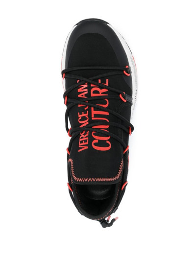 Shop Versace Jeans Couture Dynamic Low-top Sneakers In Black