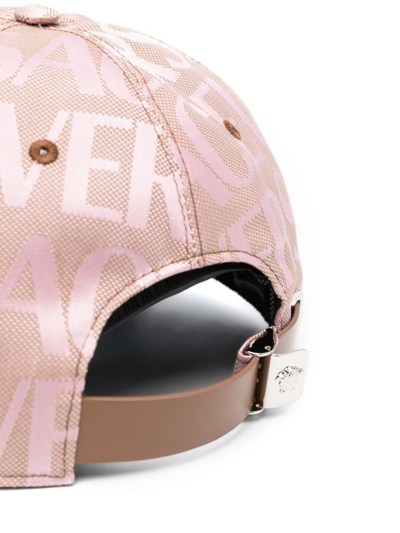 Shop Versace Allover Medusa Baseball Cap In Pink