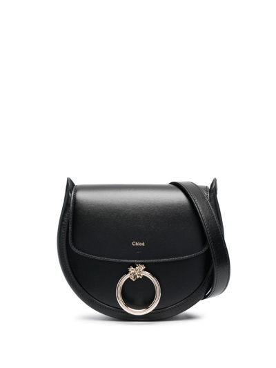 Shop Chloé Arlene Leather Crossbody Bag In Black